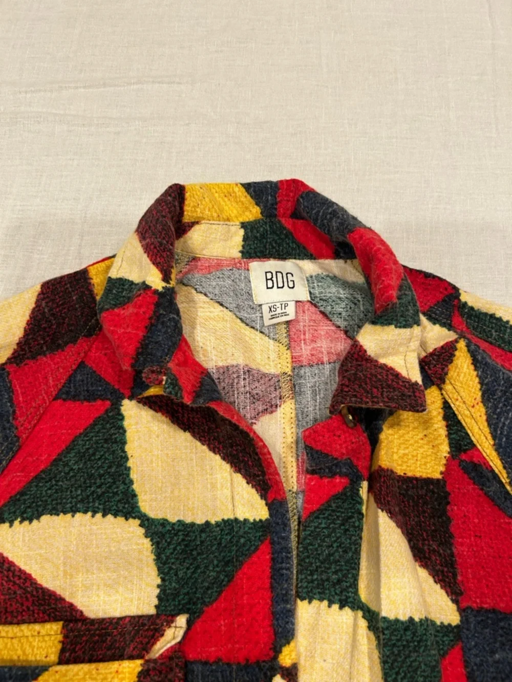 Geometric Multicolor Flannel Shirt - Picture 4 of 4